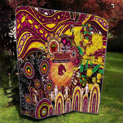 NAIDOC Week 2025 Broncos Rugby Quilt Aboriginal Dot Painting
