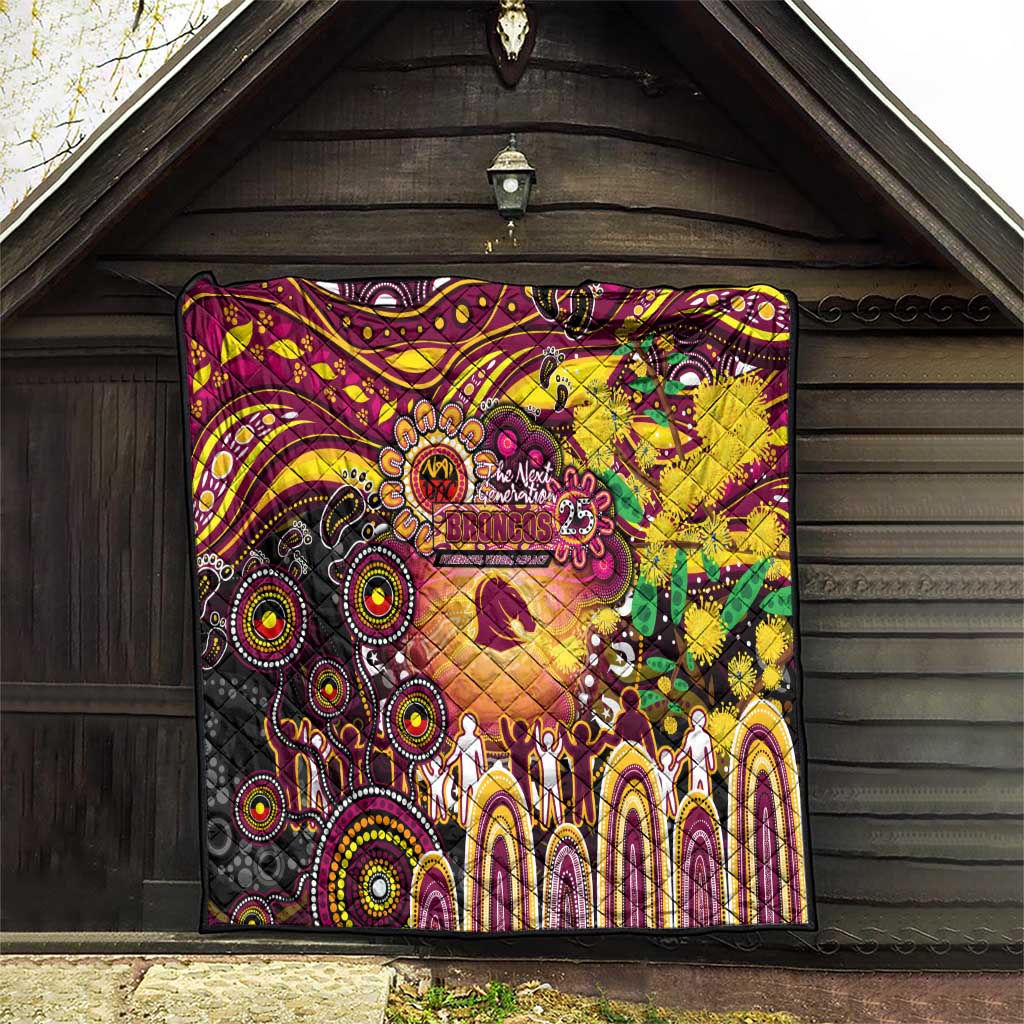 NAIDOC Week 2025 Broncos Rugby Quilt Aboriginal Dot Painting