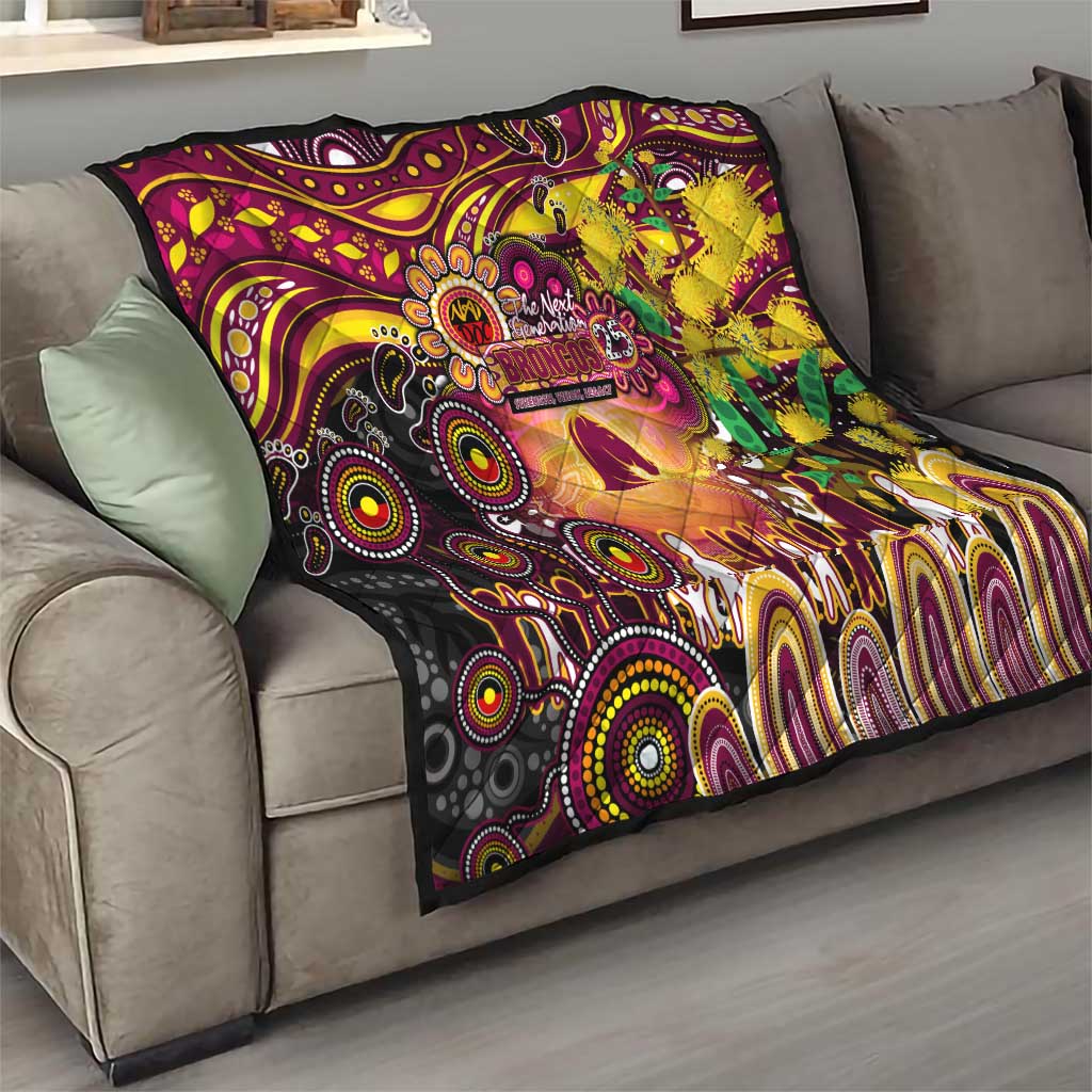 NAIDOC Week 2025 Broncos Rugby Quilt Aboriginal Dot Painting