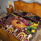 NAIDOC Week 2025 Broncos Rugby Quilt Bed Set Aboriginal Dot Painting