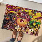 NAIDOC Week 2025 Broncos Rugby Rubber Doormat Aboriginal Dot Painting