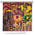 NAIDOC Week 2025 Broncos Rugby Shower Curtain Aboriginal Dot Painting