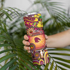 NAIDOC Week 2025 Broncos Rugby Skinny Tumbler Aboriginal Dot Painting