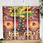 NAIDOC Week 2025 Broncos Rugby Skinny Tumbler Aboriginal Dot Painting