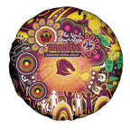 NAIDOC Week 2025 Broncos Rugby Spare Tire Cover Aboriginal Dot Painting