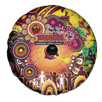 NAIDOC Week 2025 Broncos Rugby Spare Tire Cover Aboriginal Dot Painting
