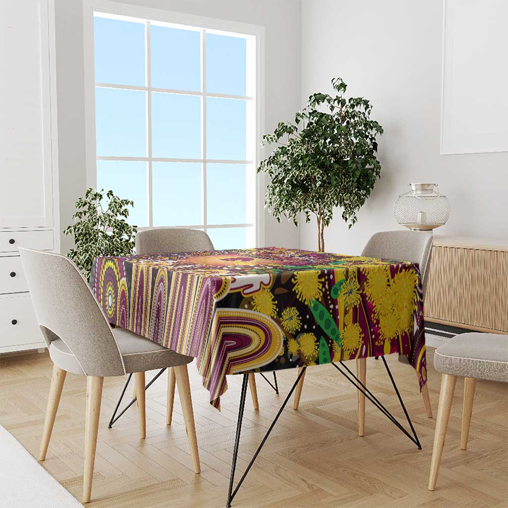 NAIDOC Week 2025 Broncos Rugby Tablecloth Aboriginal Dot Painting