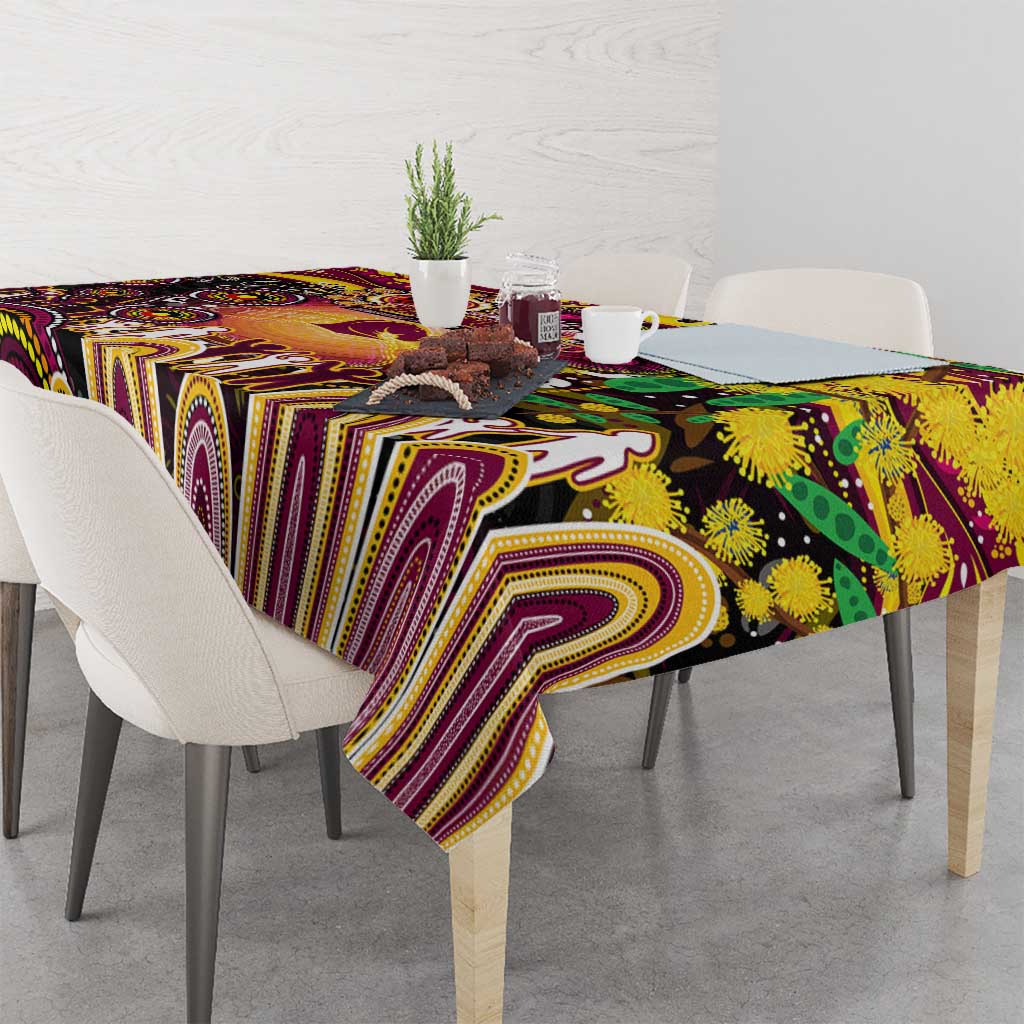 NAIDOC Week 2025 Broncos Rugby Tablecloth Aboriginal Dot Painting