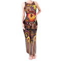 Personalised NAIDOC Week 2025 Broncos Rugby Tank Maxi Dress Aboriginal Dot Painting