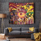 NAIDOC Week 2025 Broncos Rugby Tapestry Aboriginal Dot Painting