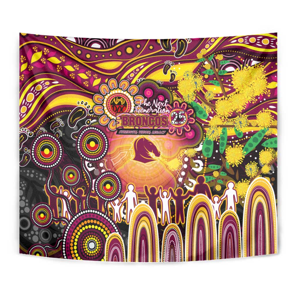 NAIDOC Week 2025 Broncos Rugby Tapestry Aboriginal Dot Painting