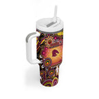 NAIDOC Week 2025 Broncos Rugby Tumbler With Handle Aboriginal Dot Painting