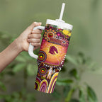 NAIDOC Week 2025 Broncos Rugby Tumbler With Handle Aboriginal Dot Painting