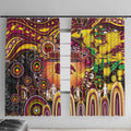 NAIDOC Week 2025 Broncos Rugby Window Curtain Aboriginal Dot Painting