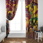NAIDOC Week 2025 Broncos Rugby Window Curtain Aboriginal Dot Painting