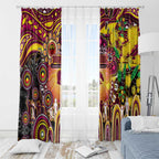 NAIDOC Week 2025 Broncos Rugby Window Curtain Aboriginal Dot Painting