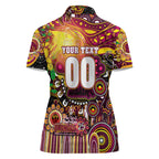 Personalised NAIDOC Week 2025 Broncos Rugby Women Polo Shirt Aboriginal Dot Painting