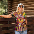 Personalised NAIDOC Week 2025 Broncos Rugby Women Polo Shirt Aboriginal Dot Painting