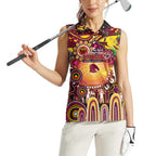 Personalised NAIDOC Week 2025 Broncos Rugby Women Sleeveless Polo Shirt Aboriginal Dot Painting
