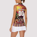 Personalised NAIDOC Week 2025 Broncos Rugby Women Sleeveless Polo Shirt Aboriginal Dot Painting