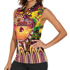 Personalised NAIDOC Week 2025 Broncos Rugby Women Sleeveless Polo Shirt Aboriginal Dot Painting