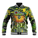 Personalised NAIDOC Week 2025 Raiders Rugby Baseball Jacket Aboriginal Dot Painting