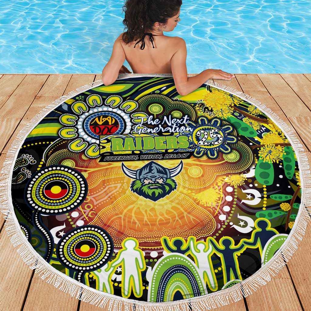 NAIDOC Week 2025 Raiders Rugby Beach Blanket Aboriginal Dot Painting