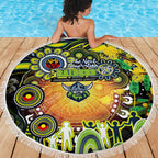 NAIDOC Week 2025 Raiders Rugby Beach Blanket Aboriginal Dot Painting