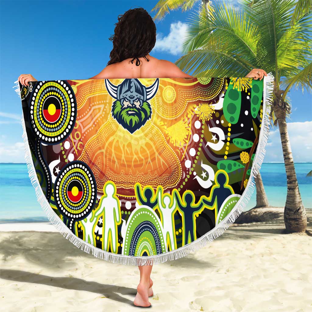 NAIDOC Week 2025 Raiders Rugby Beach Blanket Aboriginal Dot Painting