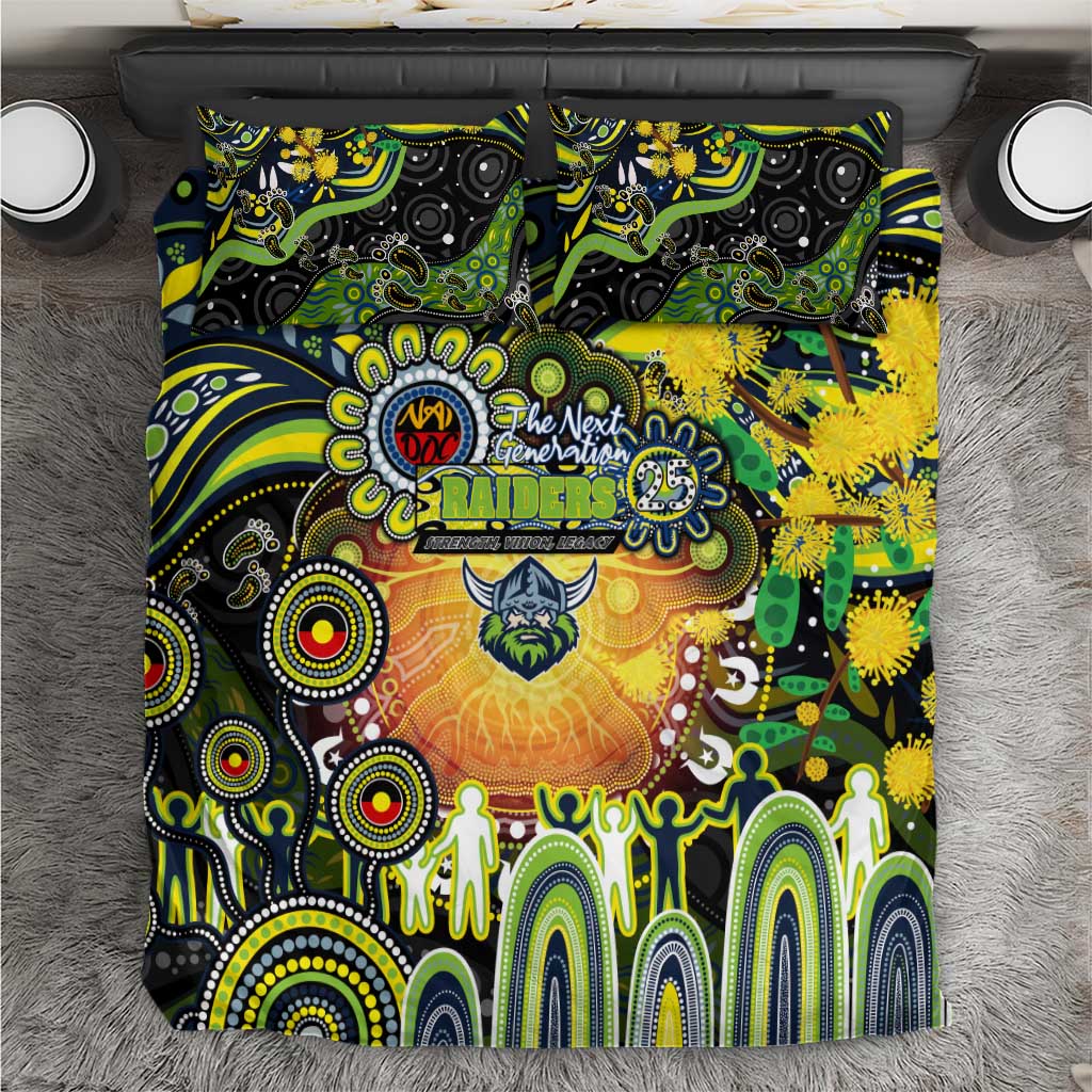 NAIDOC Week 2025 Raiders Rugby Bedding Set Aboriginal Dot Painting