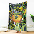 NAIDOC Week 2025 Raiders Rugby Blanket Aboriginal Dot Painting