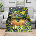 NAIDOC Week 2025 Raiders Rugby Blanket Aboriginal Dot Painting