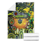 NAIDOC Week 2025 Raiders Rugby Blanket Aboriginal Dot Painting