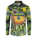 Personalised NAIDOC Week 2025 Raiders Rugby Button Sweatshirt Aboriginal Dot Painting