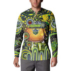 Personalised NAIDOC Week 2025 Raiders Rugby Button Sweatshirt Aboriginal Dot Painting