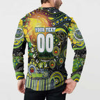 Personalised NAIDOC Week 2025 Raiders Rugby Button Sweatshirt Aboriginal Dot Painting