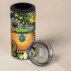 NAIDOC Week 2025 Raiders Rugby 4 in 1 Can Cooler Tumbler Aboriginal Dot Painting