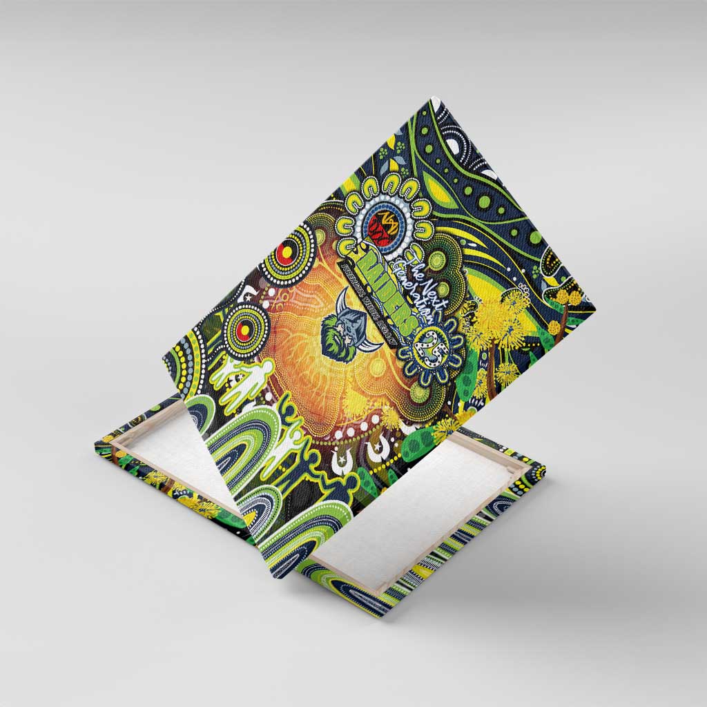 NAIDOC Week 2025 Raiders Rugby Canvas Wall Art Aboriginal Dot Painting