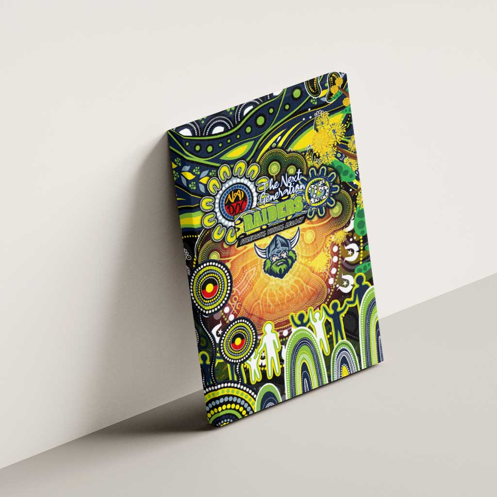 NAIDOC Week 2025 Raiders Rugby Canvas Wall Art Aboriginal Dot Painting
