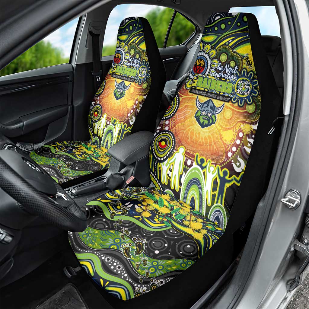 NAIDOC Week 2025 Raiders Rugby Car Seat Cover Aboriginal Dot Painting