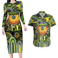 Personalised NAIDOC Week 2025 Raiders Rugby Couples Matching Long Sleeve Bodycon Dress and Hawaiian Shirt Aboriginal Dot Painting