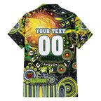 Personalised NAIDOC Week 2025 Raiders Rugby Family Matching Long Sleeve Bodycon Dress and Hawaiian Shirt Aboriginal Dot Painting