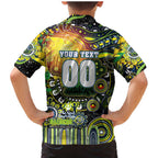Personalised NAIDOC Week 2025 Raiders Rugby Family Matching Mermaid Dress and Hawaiian Shirt Aboriginal Dot Painting