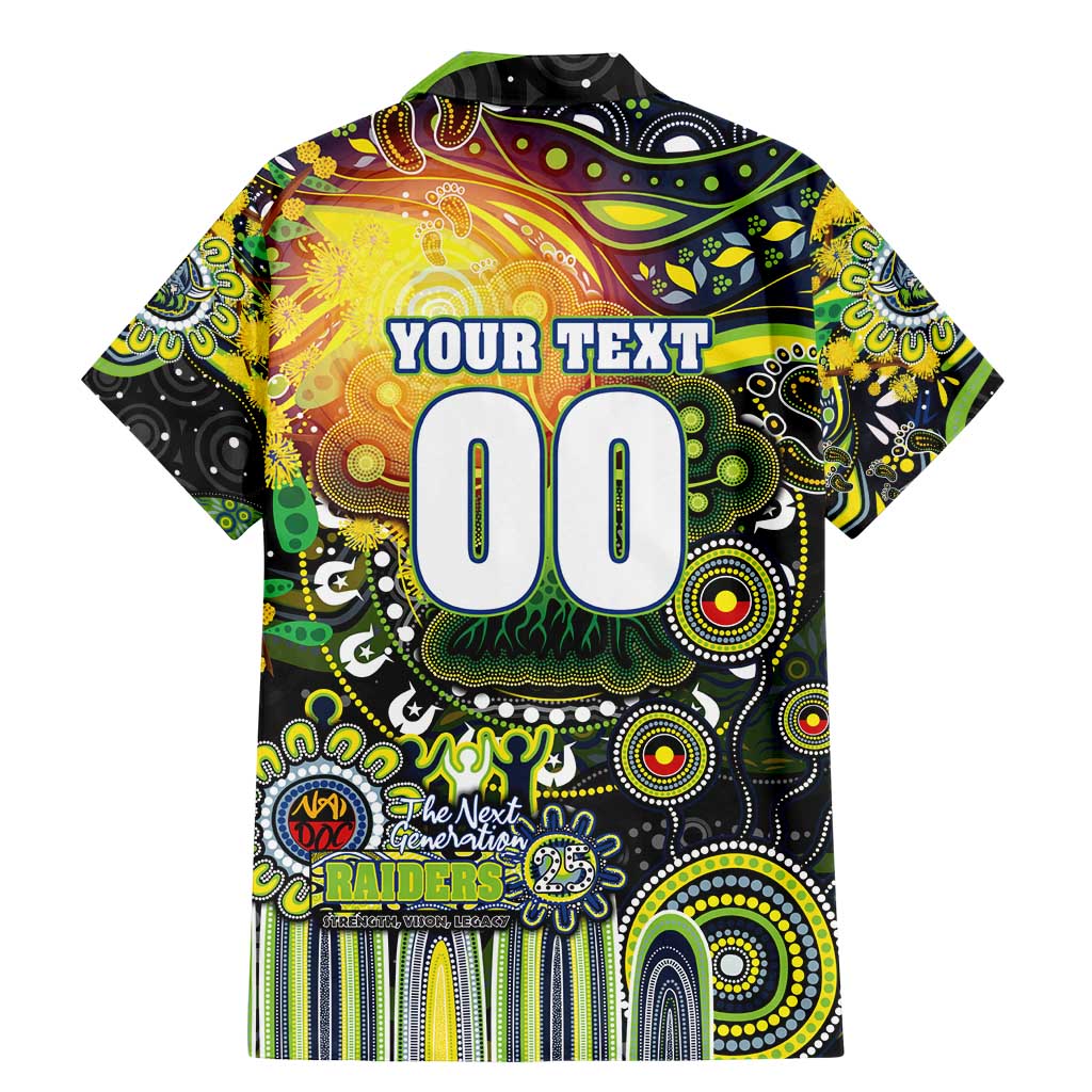 Personalised NAIDOC Week 2025 Raiders Rugby Family Matching Mermaid Dress and Hawaiian Shirt Aboriginal Dot Painting