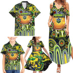 Personalised NAIDOC Week 2025 Raiders Rugby Family Matching Summer Maxi Dress and Hawaiian Shirt Aboriginal Dot Painting