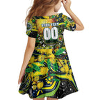 Personalised NAIDOC Week 2025 Raiders Rugby Family Matching Summer Maxi Dress and Hawaiian Shirt Aboriginal Dot Painting