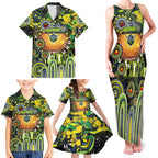 Personalised NAIDOC Week 2025 Raiders Rugby Family Matching Tank Maxi Dress and Hawaiian Shirt Aboriginal Dot Painting