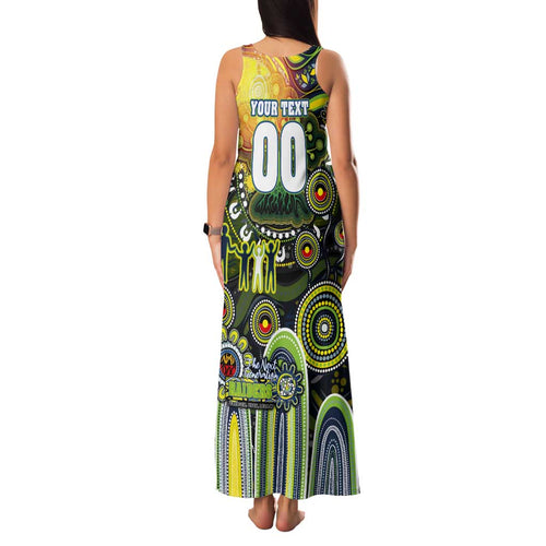 Personalised NAIDOC Week 2025 Raiders Rugby Family Matching Tank Maxi Dress and Hawaiian Shirt Aboriginal Dot Painting