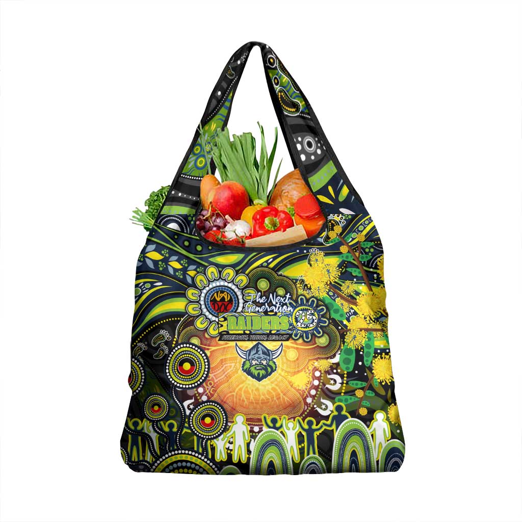 NAIDOC Week 2025 Raiders Rugby Grocery Bag Aboriginal Dot Painting