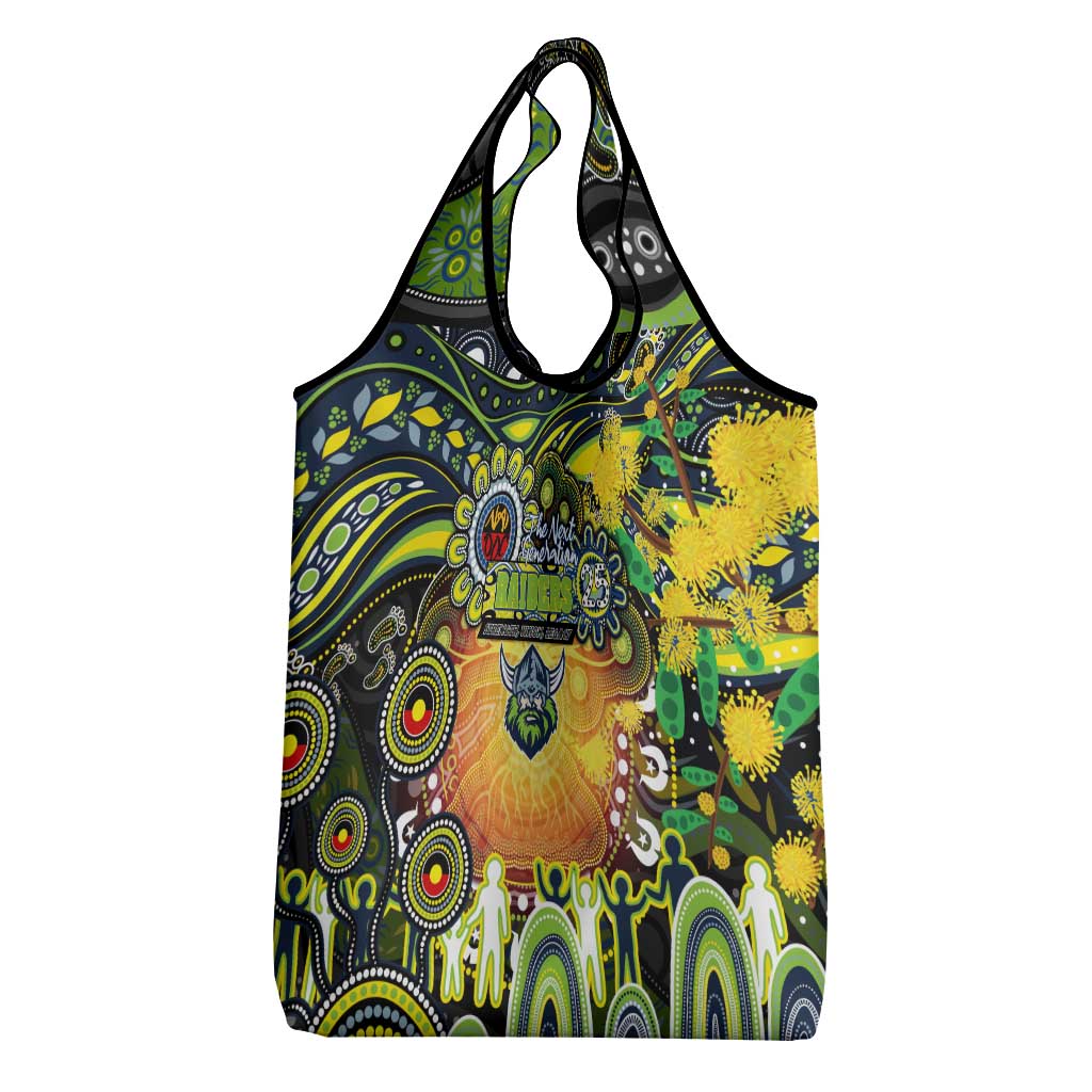 NAIDOC Week 2025 Raiders Rugby Grocery Bag Aboriginal Dot Painting